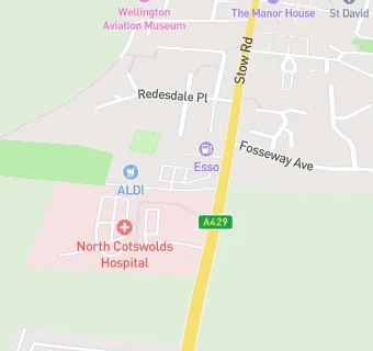 map for North Cotswold Hospital