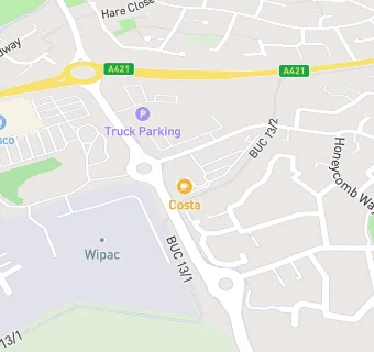 map for Costa Coffee Drive Thru