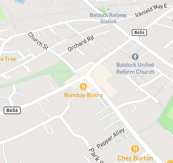 map for Baldock Town Hall