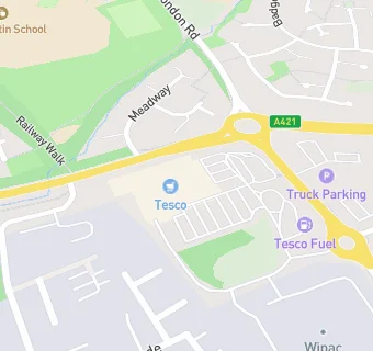 map for The Cafe at Tesco Buckingham