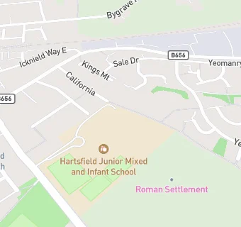 map for Hartsfield Junior Mixed and Infant School