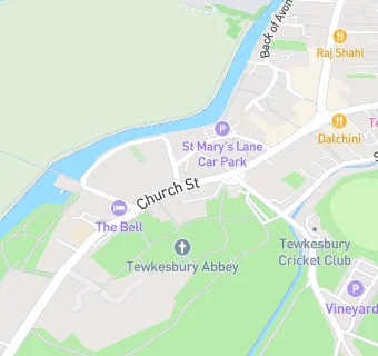 map for Abbeyfield Tewkesbury Society