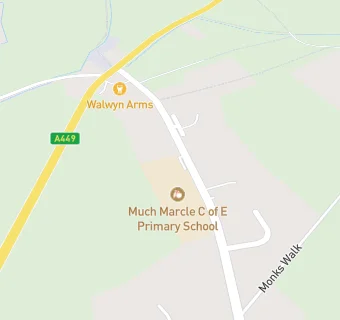 map for Much Marcle CofE Primary School