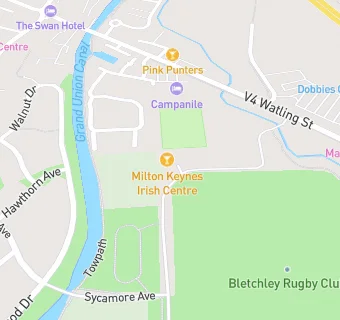 map for Bletchley Rugby Club