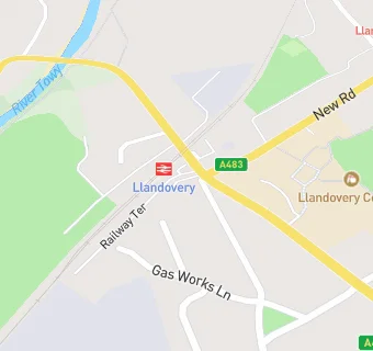 map for Llandovery Station Cafe