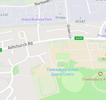 map for Tewkesbury School