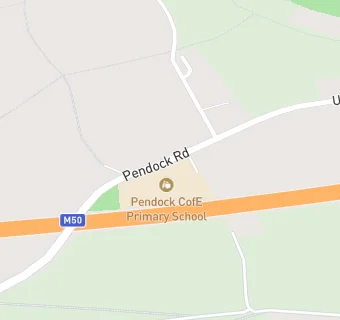 map for Pendock CofE Primary School