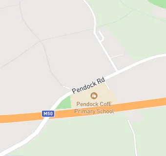 map for Pendock C Of E Primary School