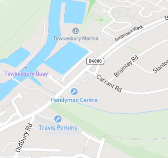 map for Tewkesbury Service Station