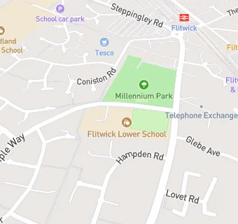 map for Flitwick Lower School