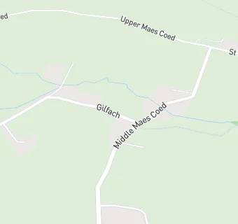 map for Upper Gilvach Farm