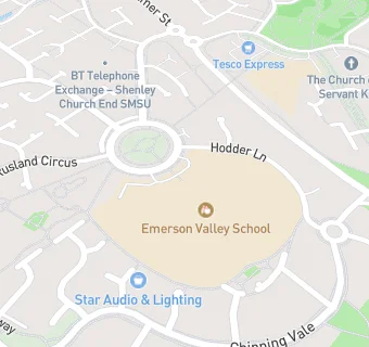 map for Emerson Valley School