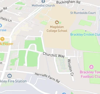 map for Brackley Town Football Club