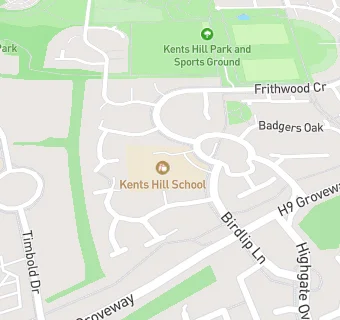 map for Kents Hill School