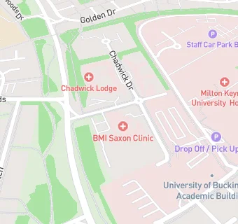 map for BMI Saxon Clinic (Medirest Healthcare Compass Group)