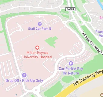 map for Milton Keynes Hospital Trust