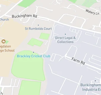 map for Brackley And District Bowling Club