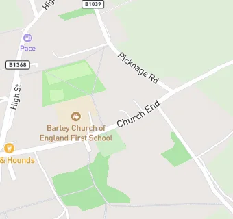 map for Barley C of E School