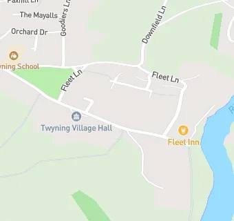 map for Twyning Luncheon Club