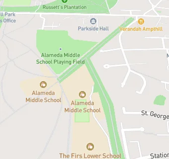 map for Alameda Middle School