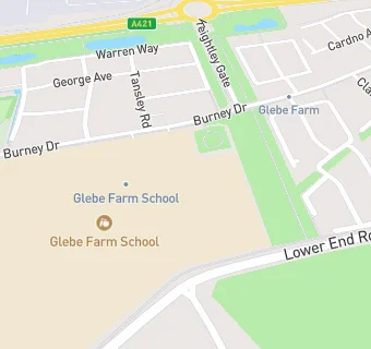 map for Glebe Farm School