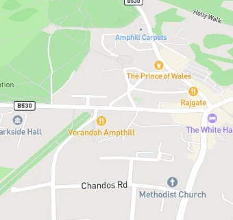 map for Ampthill Town Football Club