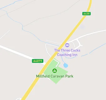 map for Three Cocks Hotel