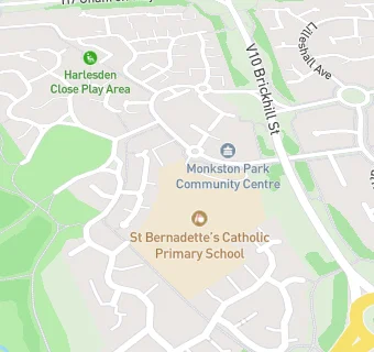 map for St Bernadettes Catholic Primary School