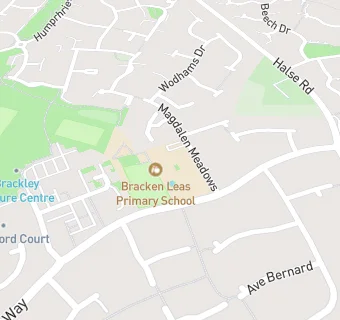 map for Bracken Leas Primary School