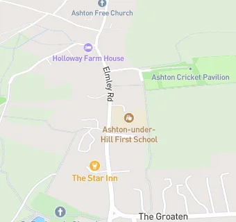 map for Ashton-under-Hill First School