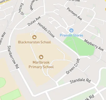 map for Marlbrook Primary School