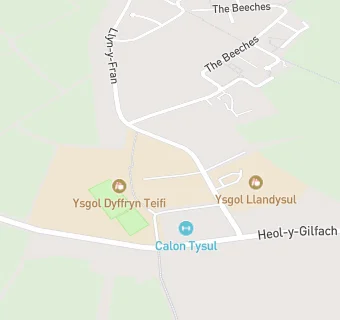 map for Ysgol Gyfun Dyffryn Teifi