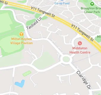 map for Milton Keynes Village Pavilion