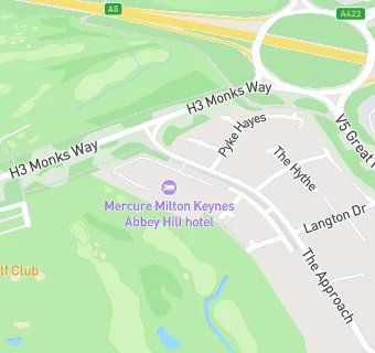 map for Mercure Milton Keynes Abbey Hill Hotel