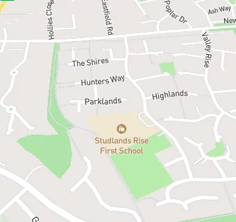 map for Studlands Rise First School