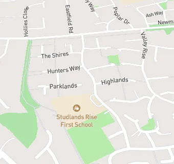 map for Studlands Rise First School