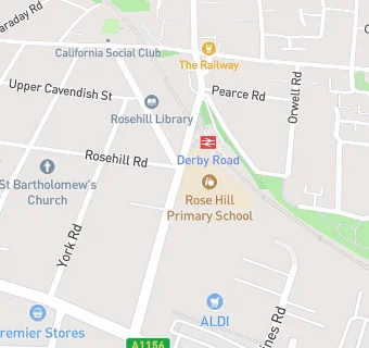 map for Rose Hill Primary