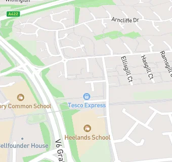 map for Heelands Takeaway