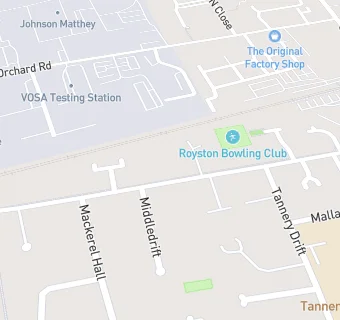 map for Royston Bowling Club