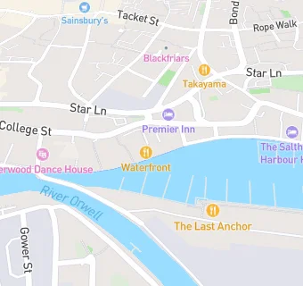map for The Waterfront Bar & Bistro