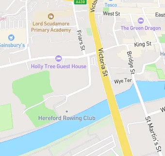 map for Hereford Rowing Club