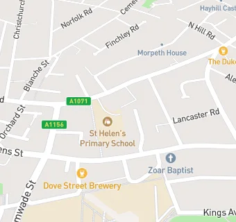 map for St Helen's Primary School