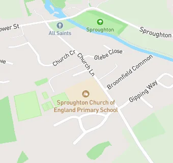 map for Sproughton Church of England Primary School