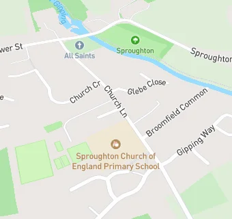 map for Sproughton CofE Primary School