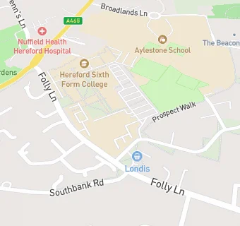 map for Hereford College of Arts