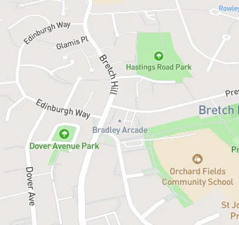 map for Bradley Arcade Branch Surgery