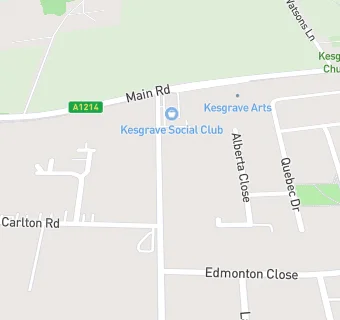 map for Kesgrave Social Club