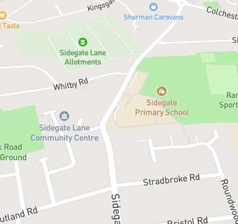 map for Sidegate Primary School