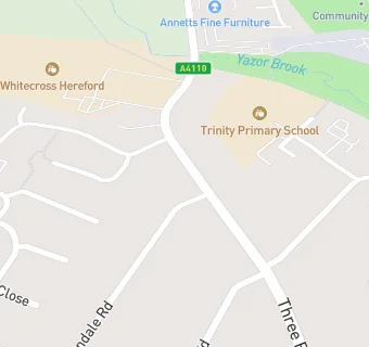 map for Whitecross Hereford; High School and Specialist Sports College