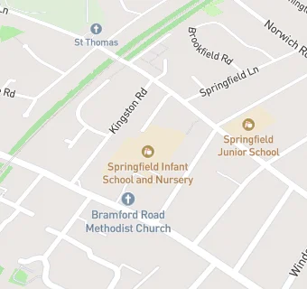 map for Springfield Infant School and Nursery